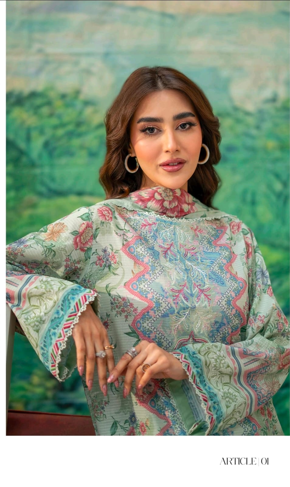 3Pcs Embroidered Lawn