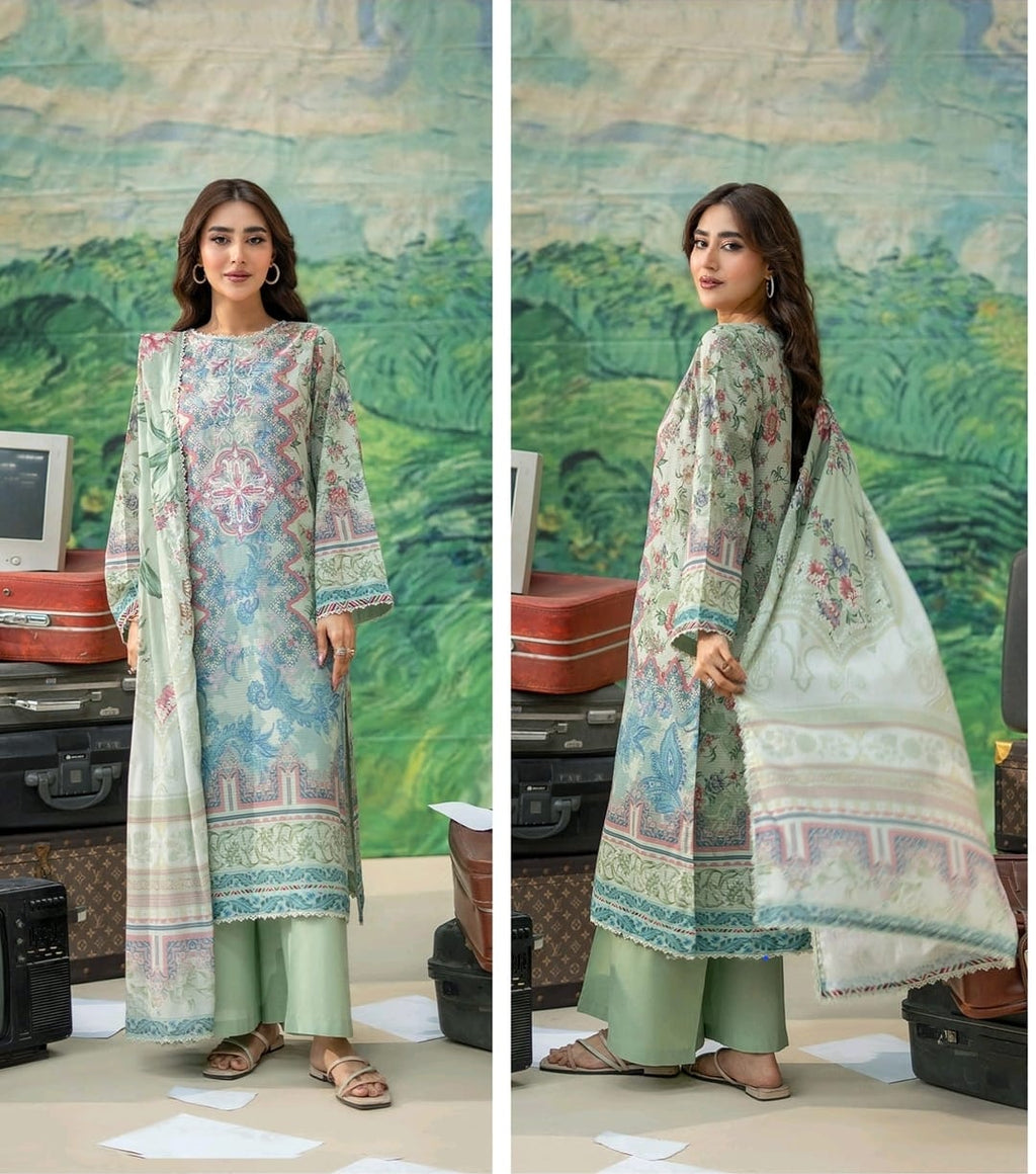3Pcs Embroidered Lawn