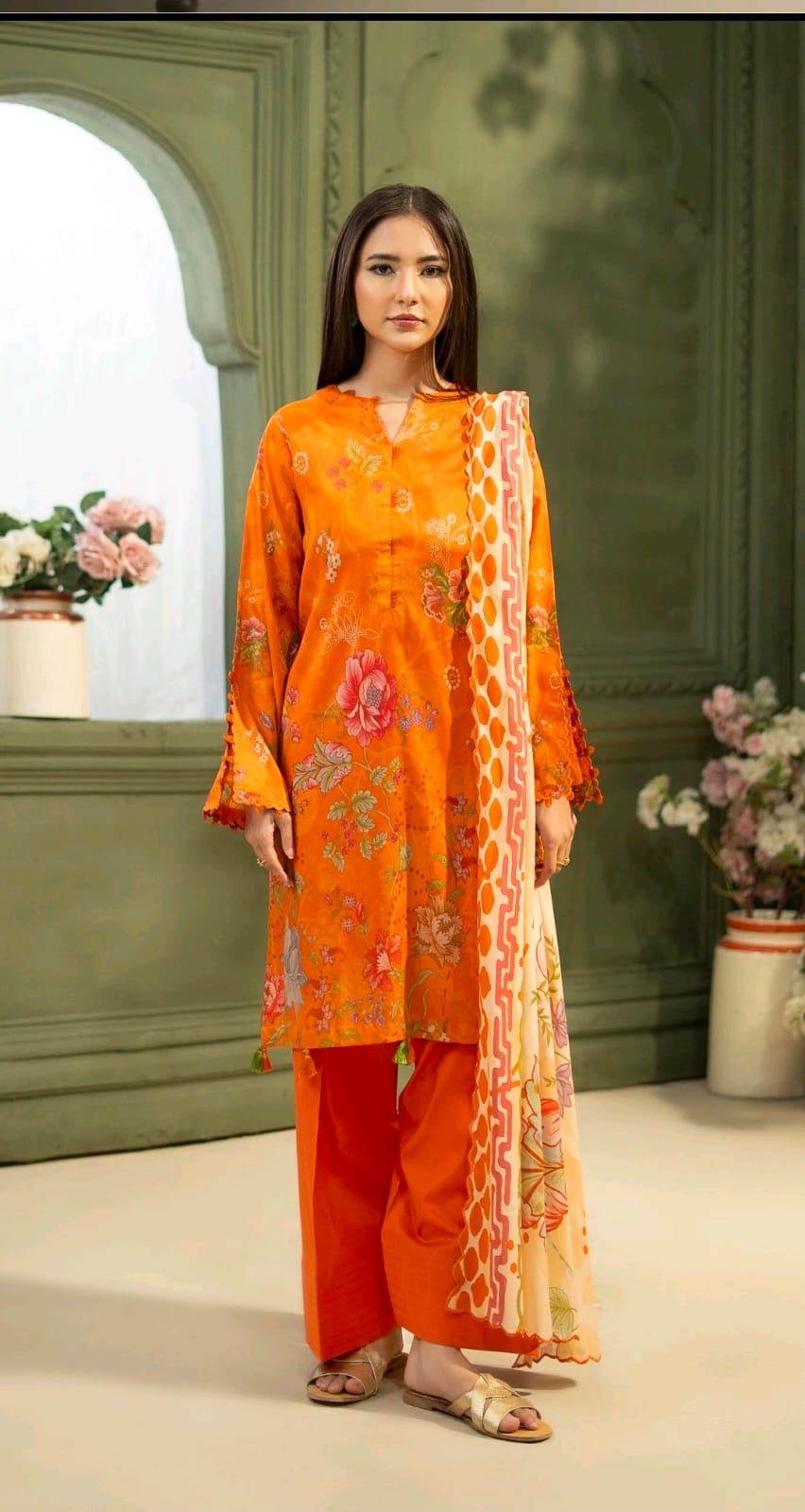 3 Pcs Unstitched Printed Lawn