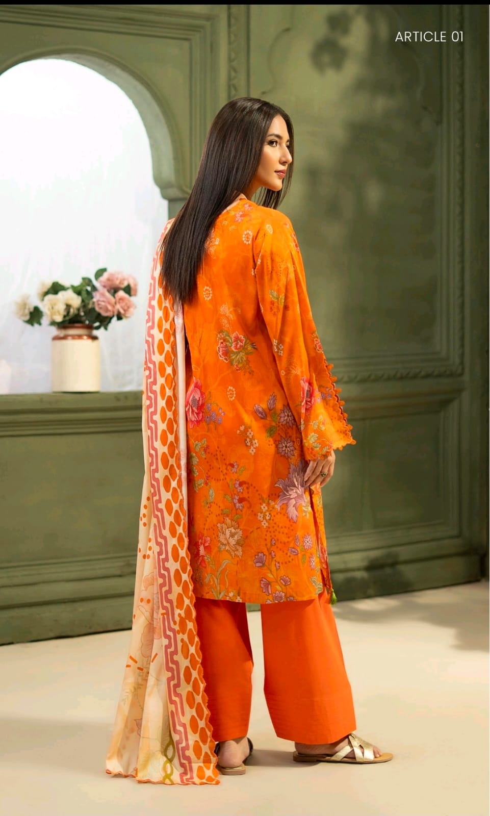 3 Pcs Unstitched Printed Lawn