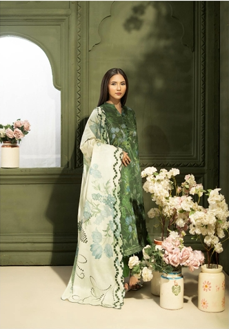 3 Pcs Unstitched Printed Lawn