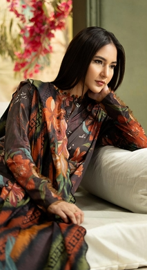 3 Pcs Unstitched Printed Lawn