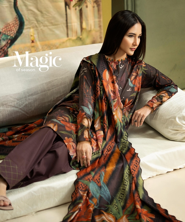3 Pcs Unstitched Printed Lawn
