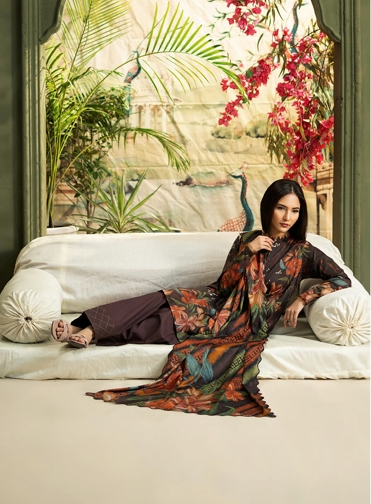 3 Pcs Unstitched Printed Lawn