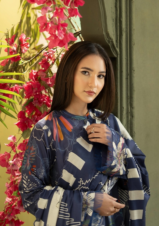 3 Pcs Unstitched Printed Lawn
