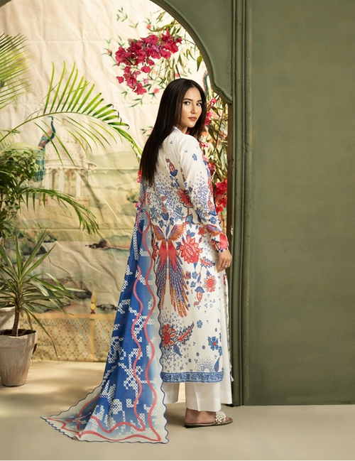 3 Pcs Unstitched Printed Lawn