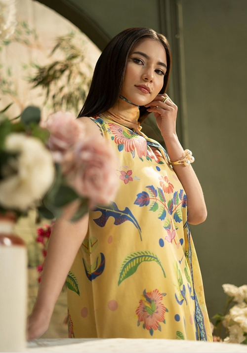 3 Pcs Unstitched Printed Lawn