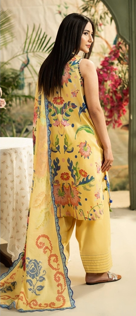 3 Pcs Unstitched Printed Lawn