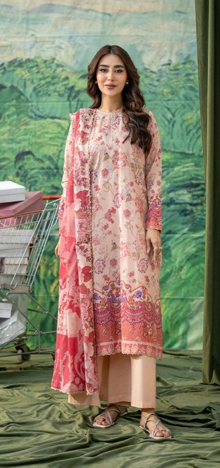 3Pcs Embroidered Lawn Embroidered lawn suit