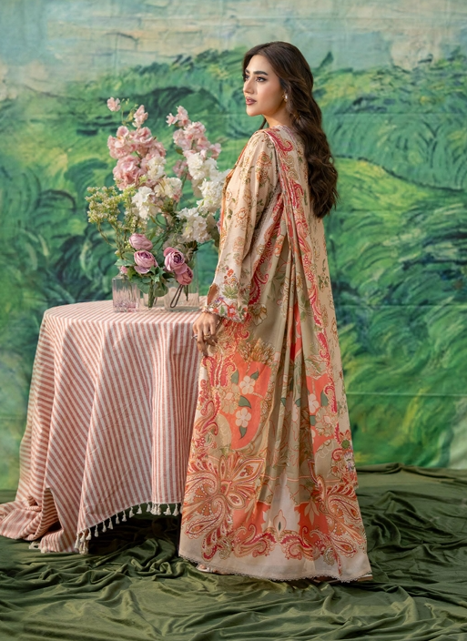 3Pcs Embroidered Lawn Embroidered lawn suit