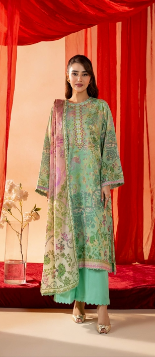 3Pcs Embroidered Lawn Embroidered lawn suit