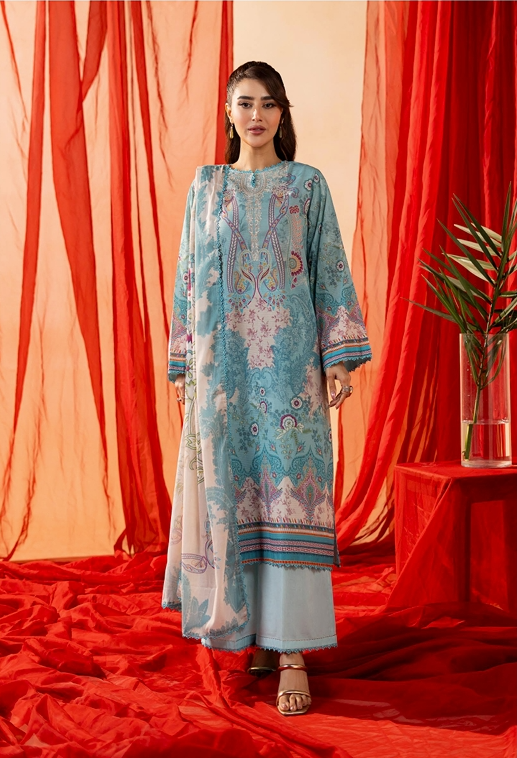 3Pcs Embroidered Lawn Embroidered lawn suit