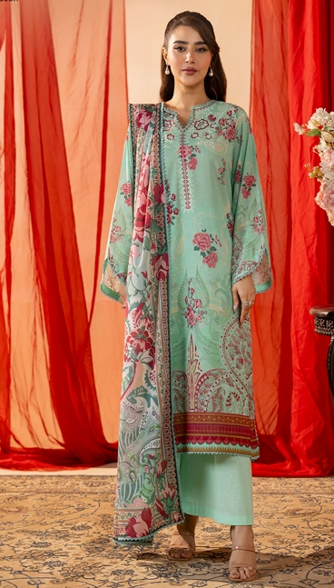 3Pcs Embroidered Lawn Embroidered lawn suit